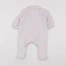 Petit Bateau - pyjama velours rose - 6 mois