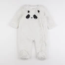 Vertbaudet - pyjama velours blanc - 18 mois