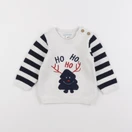Vertbaudet - pull blanc - 12 mois