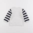 Vertbaudet - pull blanc - 12 mois