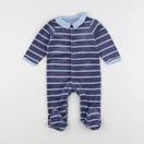 Vertbaudet - pyjama velours bleu - 6 mois