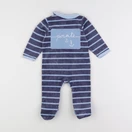 Vertbaudet - pyjama velours bleu - 6 mois