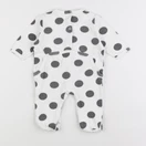 Vertbaudet - pyjama coton blanc, noir - 3 mois