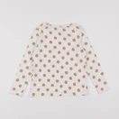 Vertbaudet - tee-shirt blanc, marron - 5 ans