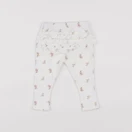 Petit Bateau - legging volants au dos blanc - 6 mois