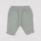 Vertbaudet - pantalon vert - 6/9 mois