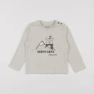 Vertbaudet - tee-shirt beige - 2 ans