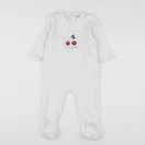 Vertbaudet - pyjama velours blanc - 18 mois