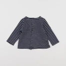 Vertbaudet - tee-shirt blanc, bleu - 6 mois