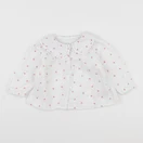 Vertbaudet - blouse blanc, rose - 9 mois