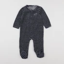 Vertbaudet - pyjama velours bleu - 12 mois