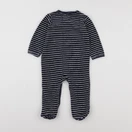 Vertbaudet - pyjama velours bleu - 12 mois