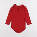 Petit Bateau - body à col rouge - 18 mois