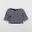 Vertbaudet - sweat bleu, blanc - 1 mois