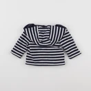 Vertbaudet - sweat bleu, blanc - 1 mois