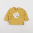 Vertbaudet - sweat jaune - 9 mois