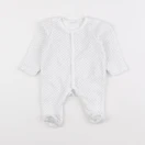 Boutchou - pyjama velours blanc - 0 mois