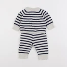 Petit Bateau - ensemble beige, bleu - 1 mois