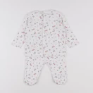 Vertbaudet - pyjama coton blanc, rose - 9 mois