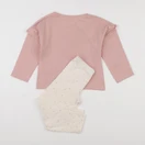 Vertbaudet - pyjama coton blanc, rose - 4 ans