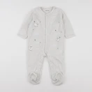 Vertbaudet - pyjama velours beige - 18 mois