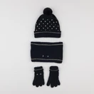 Vertbaudet - ensemble bonnet/moufles/tour de cou bleu - 4/6 ans