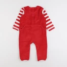 Vertbaudet - pyjama velours rouge - 12 mois