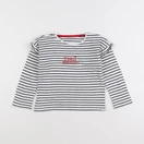 Vertbaudet - tee-shirt blanc, bleu - 5 ans
