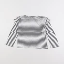 Vertbaudet - tee-shirt blanc, bleu - 5 ans