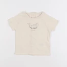 Vertbaudet - tee-shirt beige - 12 mois