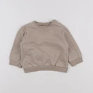 H&M - sweat beige - 6/9 mois