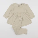 Zara - pyjama coton blanc, jaune - 3/4 ans