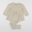 Zara - pyjama coton blanc, jaune - 3/4 ans
