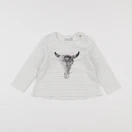 IKKS - tee-shirt beige - 2 ans