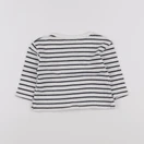Zara - tee-shirt blanc, bleu - 3/6 mois