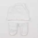 Vertbaudet - ensemble bonnet/moufles blanc - 9/12 mois