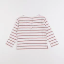 Boutchou - pull blanc, rose - 2 ans