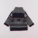 Cadet Rousselle - pull gris, bleu - 12 mois