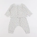 Petit Bateau - ensemble gris - 6 mois