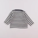 Petit Bateau - tee-shirt blanc, bleu - 12 mois