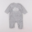 Tape à l'oeil - pyjama velours gris - 6 mois