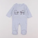 Vertbaudet - pyjama coton bleu - 6 mois