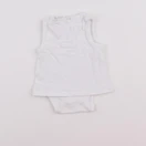 Vertbaudet - body tee-shirt blanc - 1 mois