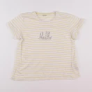 Vertbaudet - tee-shirt blanc, jaune - 14 ans