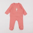 Vertbaudet - pyjama coton rose - 9 mois