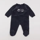 Petit Bateau - pyjama velours bleu - 12 mois