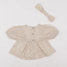 Vertbaudet - blouse beige - 12 mois