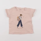 Vertbaudet - tee-shirt rose - 2 ans