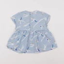 Petit Bateau - blouse bleu - 24 mois