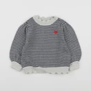 Vertbaudet - pull blanc, bleu - 2 ans
